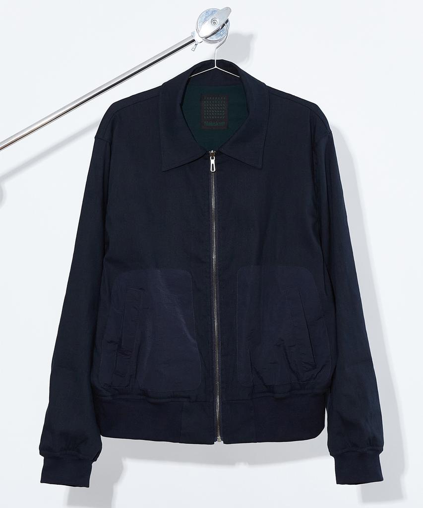 Filobisknot Reversible Linen Spandex Setup Blouson [Navy]