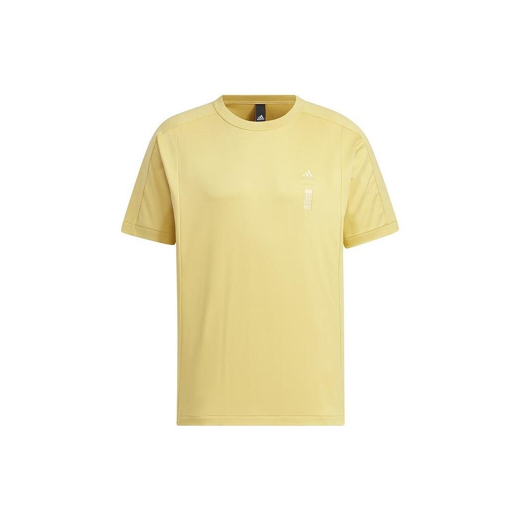 adidas Casual Pullover Sports T-Shirt Asia Sizing Yellow Men s IX4272 M