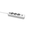 Power Strip - PHILIPS - SPN3032WA/10 - 3 Schuko Sockets - 2 USB Ports - Switch