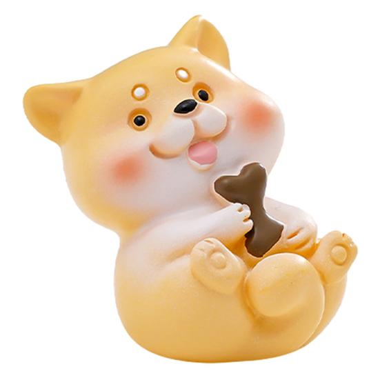 Mini Resin Dog Figurine Cartoon Puppy Statue Tiny Dog Cake Topper