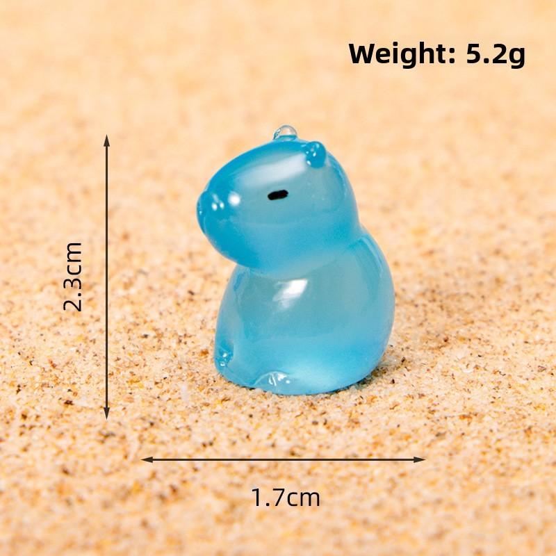 Micro Landscape Noctilucent Resin Figurine With Cute Capybara Design For Home Decor And Gift Giving