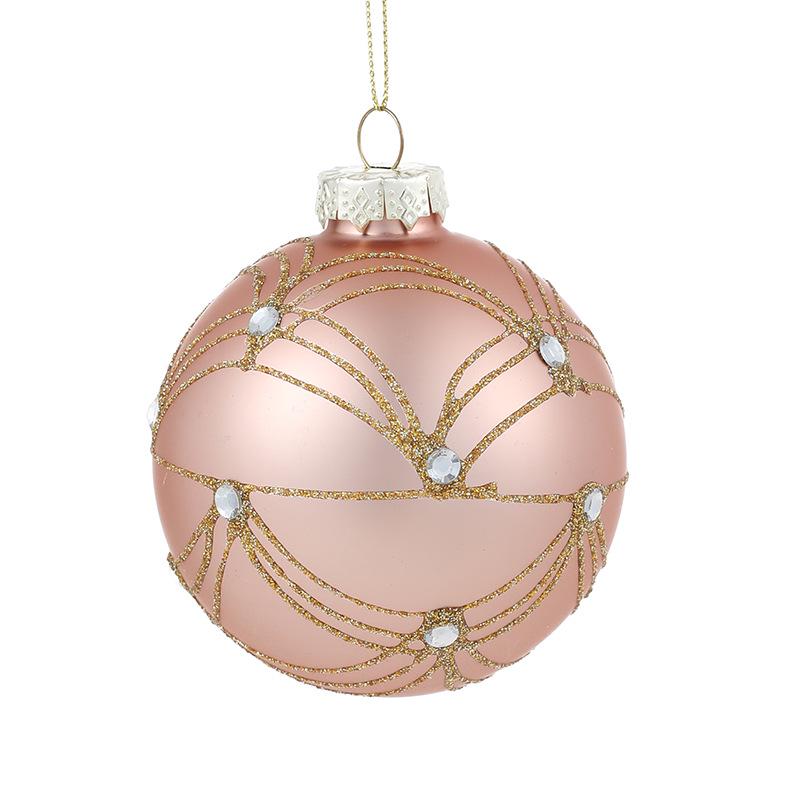 8CM Multicolor Glass Ball Ornament for Christmas Tree Decoration