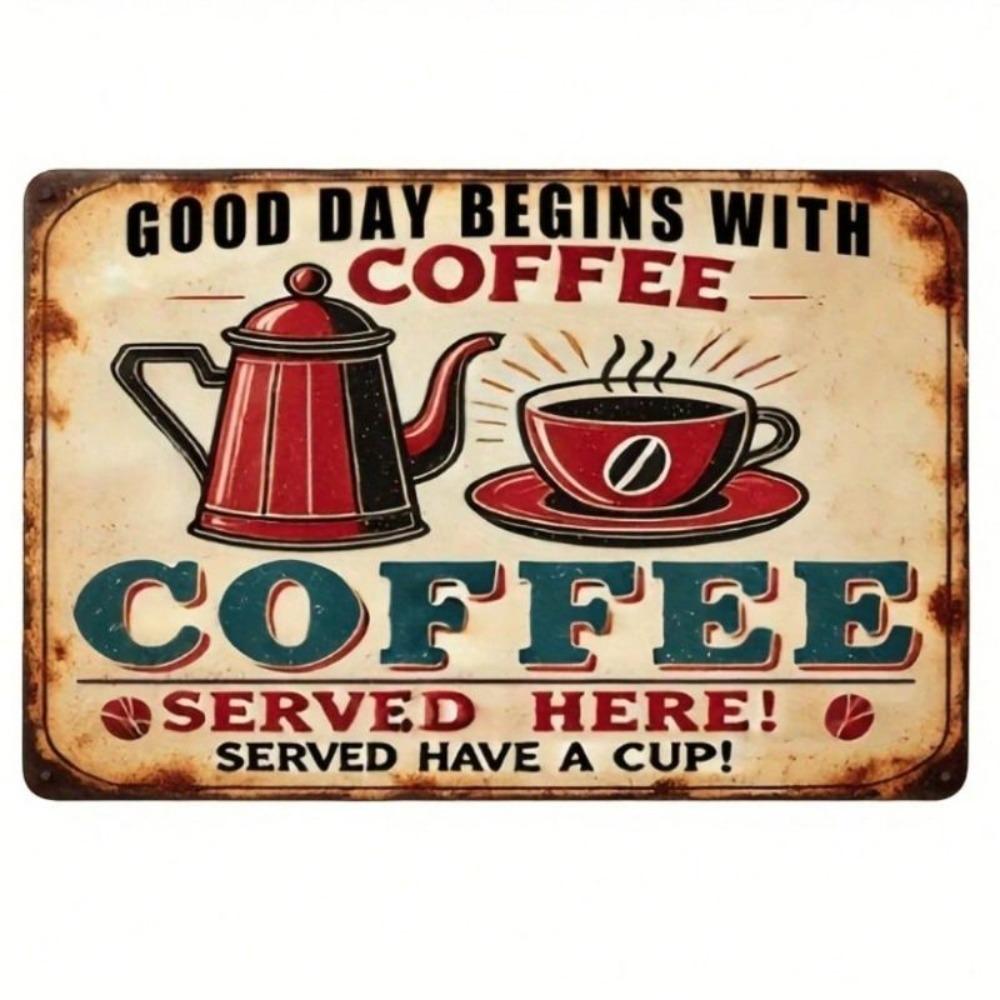 Vintage Metal Wall Poster Coffee Kitchen Home Bar