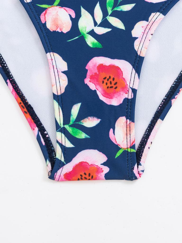 Floral One-Piece Slimming Fashion Women's Bikini Swimsuit