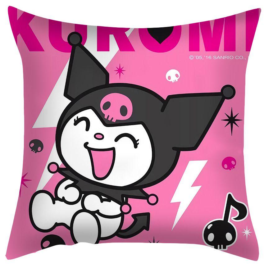 

Cartoon 45cm Anime Plush Pillow Cushion Pillowcase Cute My Melody Kuromi Office DarkPurple
