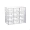 Bead Organizer with 12 Drawers Clear Craft Storage Box Transparent Desktop Drawer
