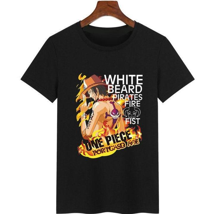 ONE PIECE Short Sleeve T-Shirt Men's Luffy Essolon Half Sleeve Clothes Men's and Women's Summer Bottom Shirt