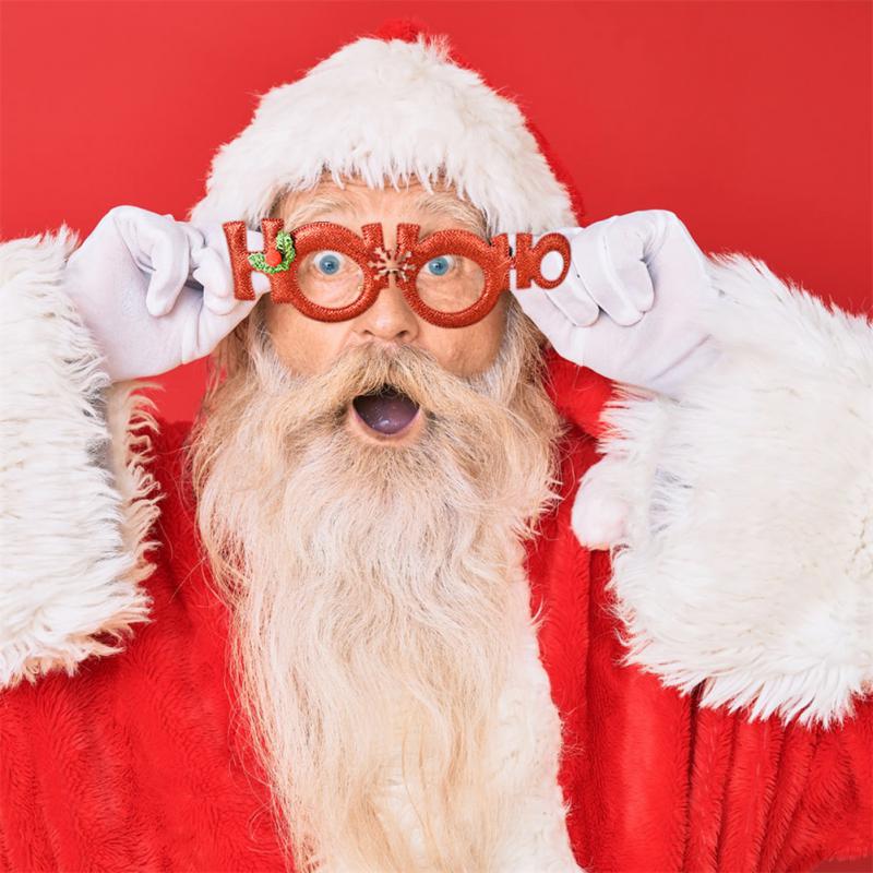 Christmas Decorations,Christmas Glasses for Children,Christmas Ornaments 2024,Santa Claus,Snowman Antlers Glasses Frames
