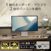 Ratoc Systems 8K60Hz 4K120Hz HDMI PC 2 Handheld Switch with KVM Switch, PCs, RS-260UH-8K, Hotkeys,