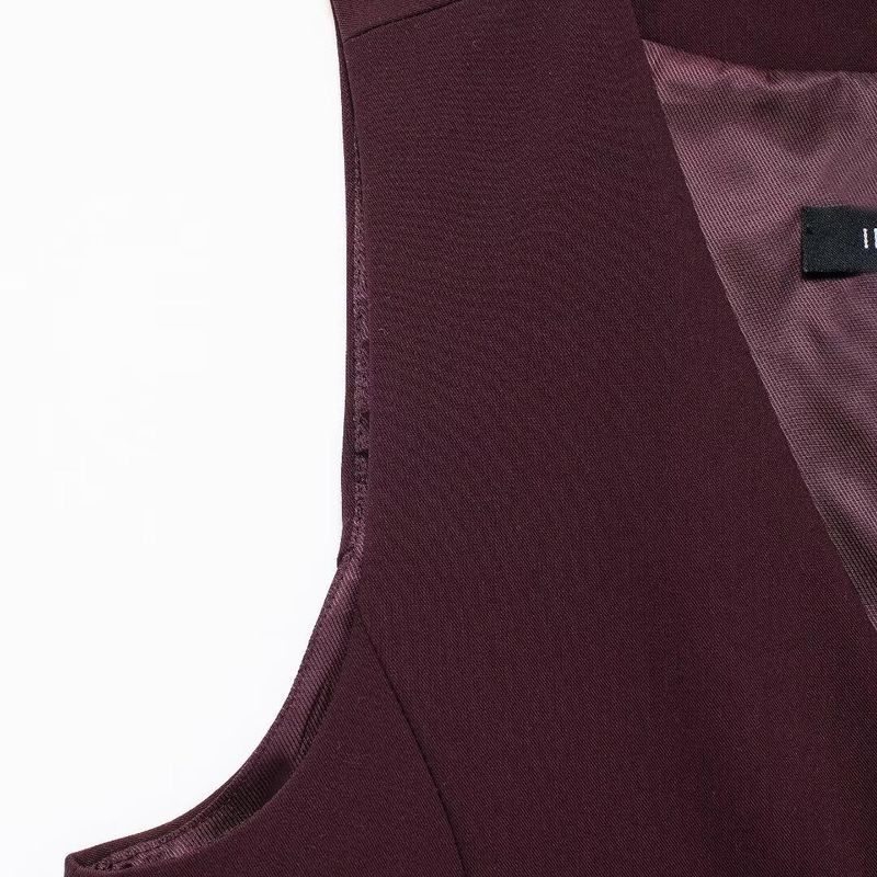 Kaslead New Arrival Women's Fashion Style V Neck Sleeveless Vest Waistcoat Pleated Pants 4749886 4391513