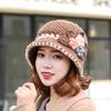 Flower Bucket Hat for Adult Outdoor Sports Wide Brim Autumn Knit Fisherman Hat