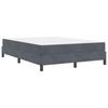 Box Spring Bed with Mattress Dark Gray 140 X 190 Cm Fabric