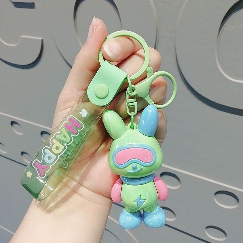 Adorable Electroplated Pvc Cartoon Eyed Dog Keychain Perfect For Gifts