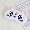 Unicorn Ears Plush Eye Mask with Embroidered Rabbit Design for Sleep Shading