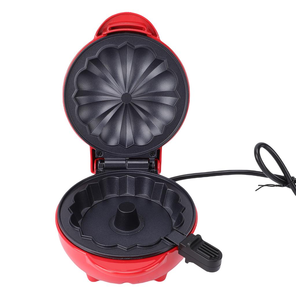 Cake Maker Machine Double Sided Heating Non Stick Coating Waffle Maker with Indicator Light for Breakfast Snacks Desserts