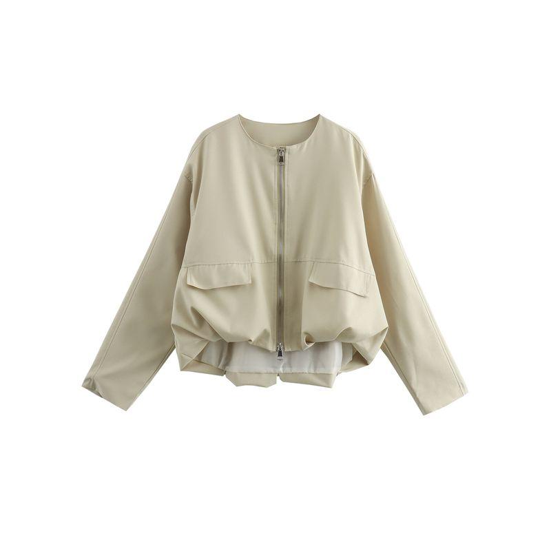 

Zbzr Весна Новая Женская одежда Западный Стиль Уличная Мода Повседневная Тонкая Куртка W089 9026 Apricot color L