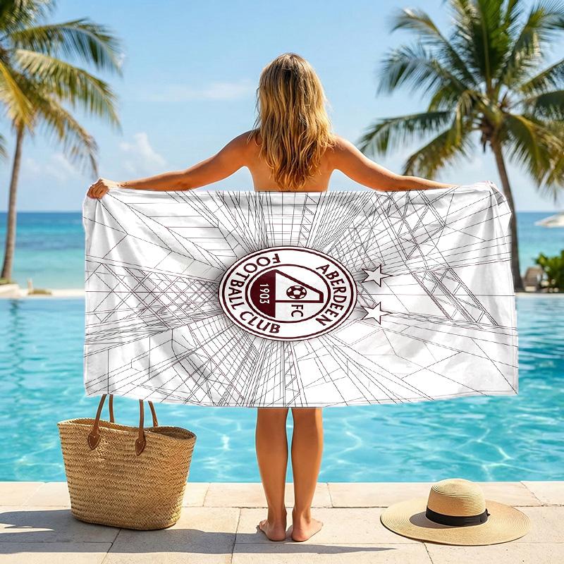 Aberdeen FC print Quick Dry Beach Towel Microfiber Absorbent Portable Travel Swimming Towel