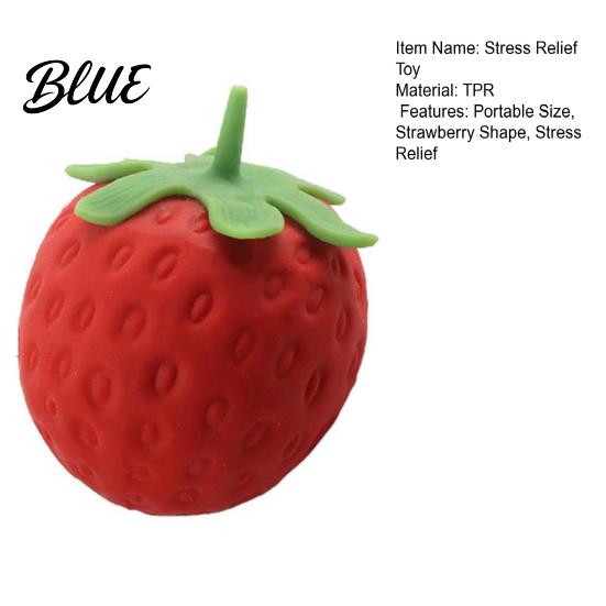 Adults Stress Ball 1/2/3Pcs Relief Strawberry Squeeze Toy Slow Rebound Simulated Fake Fruit Fidget Anti-anxiety Sensory Decompression Tool Gadget