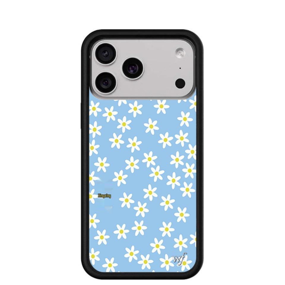 WildFlow Blue Denim Phone Case for iPhone 17/16 Pro Max/15 Plus - Protective Cover