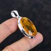 Fasetowany wisiorek z cytrynu srebro próby 925 ręcznie robiony nowy wisiorek biżuteria z cytrynem unikalny design wisiorek prezenty dla mamy