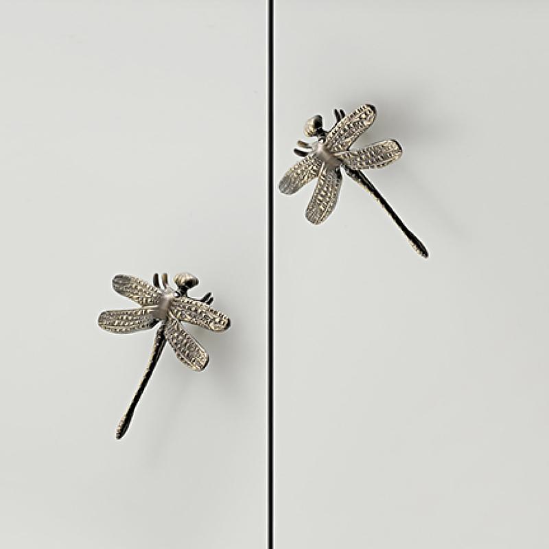 French Metal Butterfly Shape Handles Kitchen Cabinet Door Pulls Drawer Knobs For Kids Room Furniture Handles Hardware Home Decor