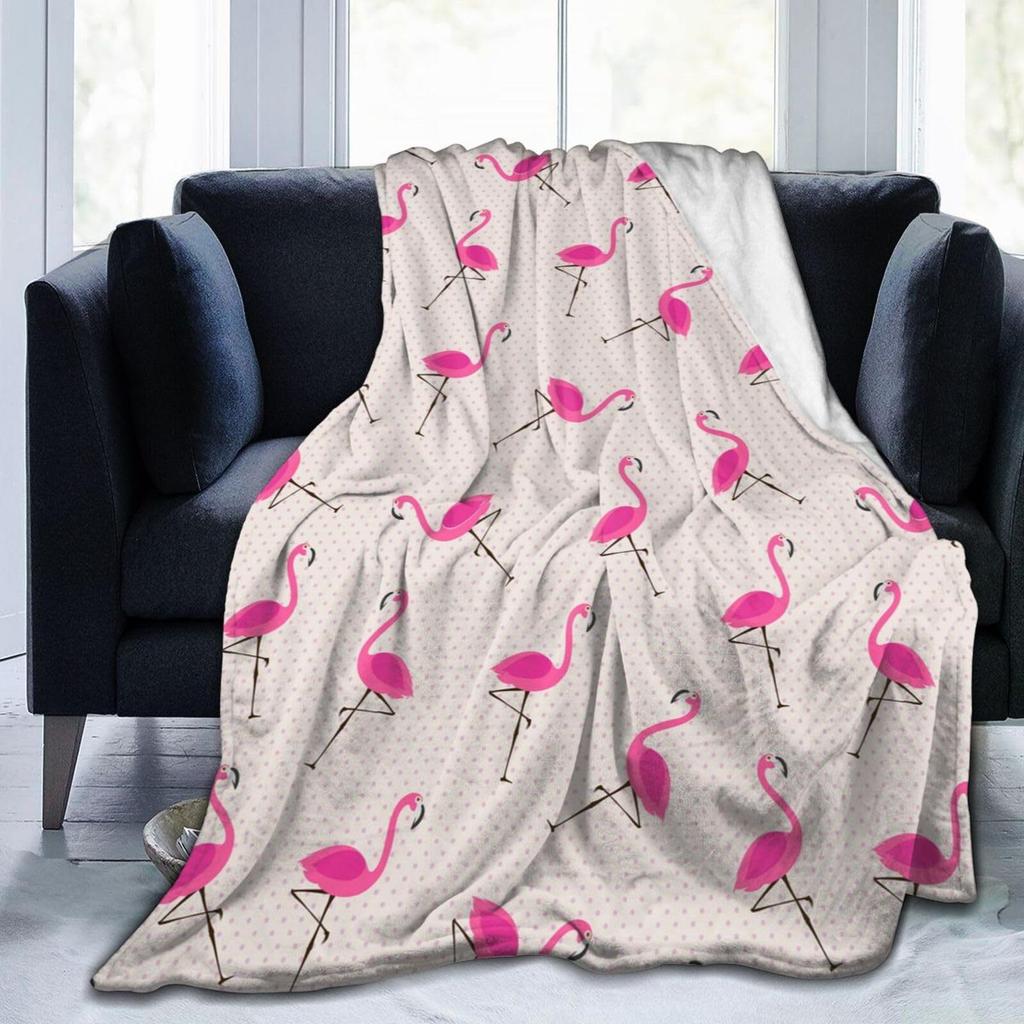 Flamingo Blanket Pink Blanket Digital Print Flannel Lunch Break Blanket Nap Sofa Blanket