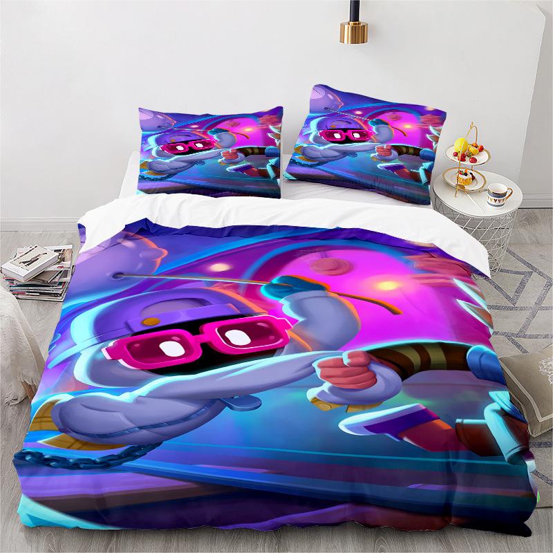 Animation Series 3D Digital Printing Three-Piece Bedding Kit Bed Sheet Quilt Cover