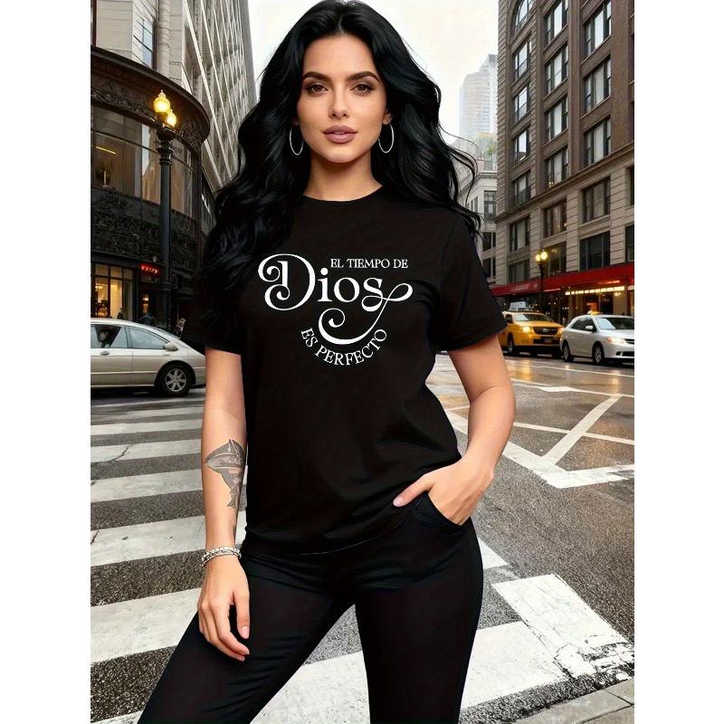 European Size Women'S Spanish Bible Verse T-Shirt - "El Tiempo De Dios Es Perfecto" (The Time of God Is Perfect) - Soft Religious