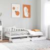 Daybed with Drawers White 80x200 Cm Pine Wood