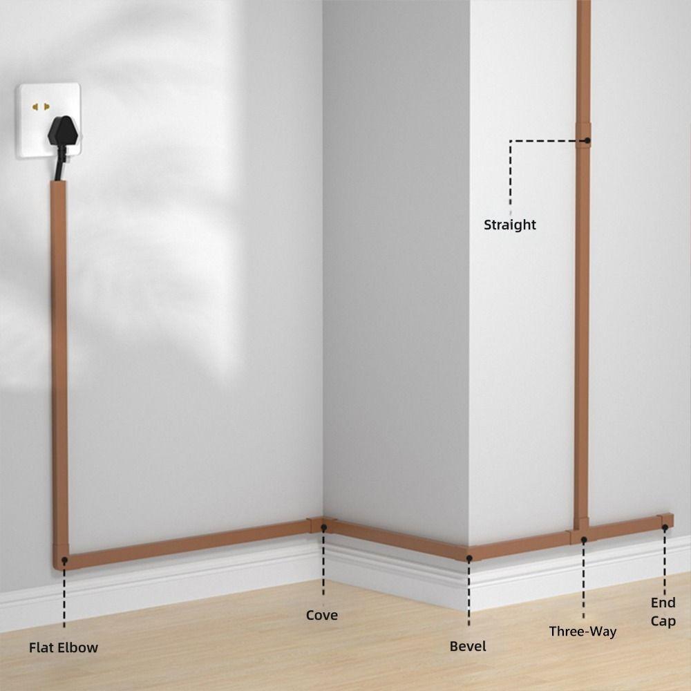 1m Cable Trunking Self-Adhesive Cord Protector High Quality Electric Wire Slot  Floor