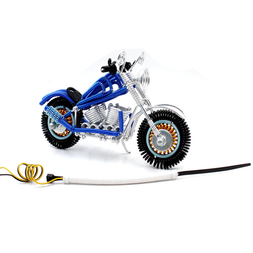 Motorcycle Ring Turn Signal Silicone Daytime Running Light Harley Turn Signal Shock Absorber Front Fork Light Yellow Led Moto