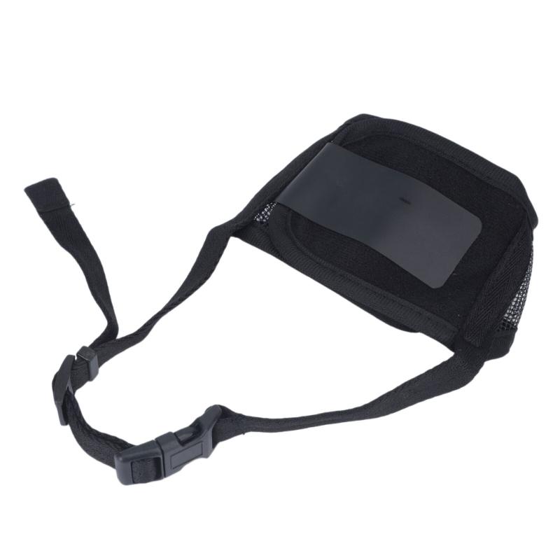 Soft Fabric Dog Mouth Cover with Side Strap and Front Air Panel for Training Routine and Public Daily Use Support