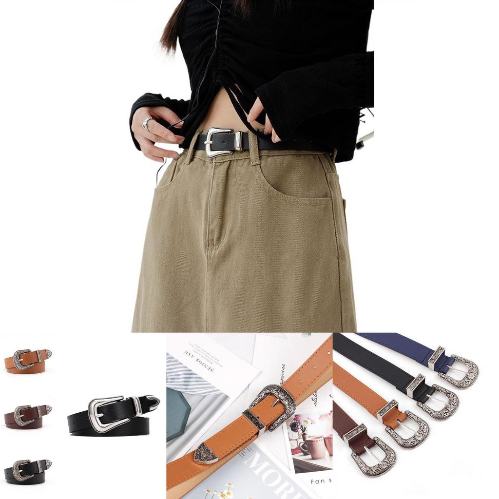 Vintage Inspired Metallic Narrow Waist Belt For Women Stylish And Versatile Fashion Accessory