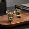 San Yang Kai Tai Zodiac Sheep Figurine Metal Vintage Statue Gift Lucky Ornament  Year of The Sheep