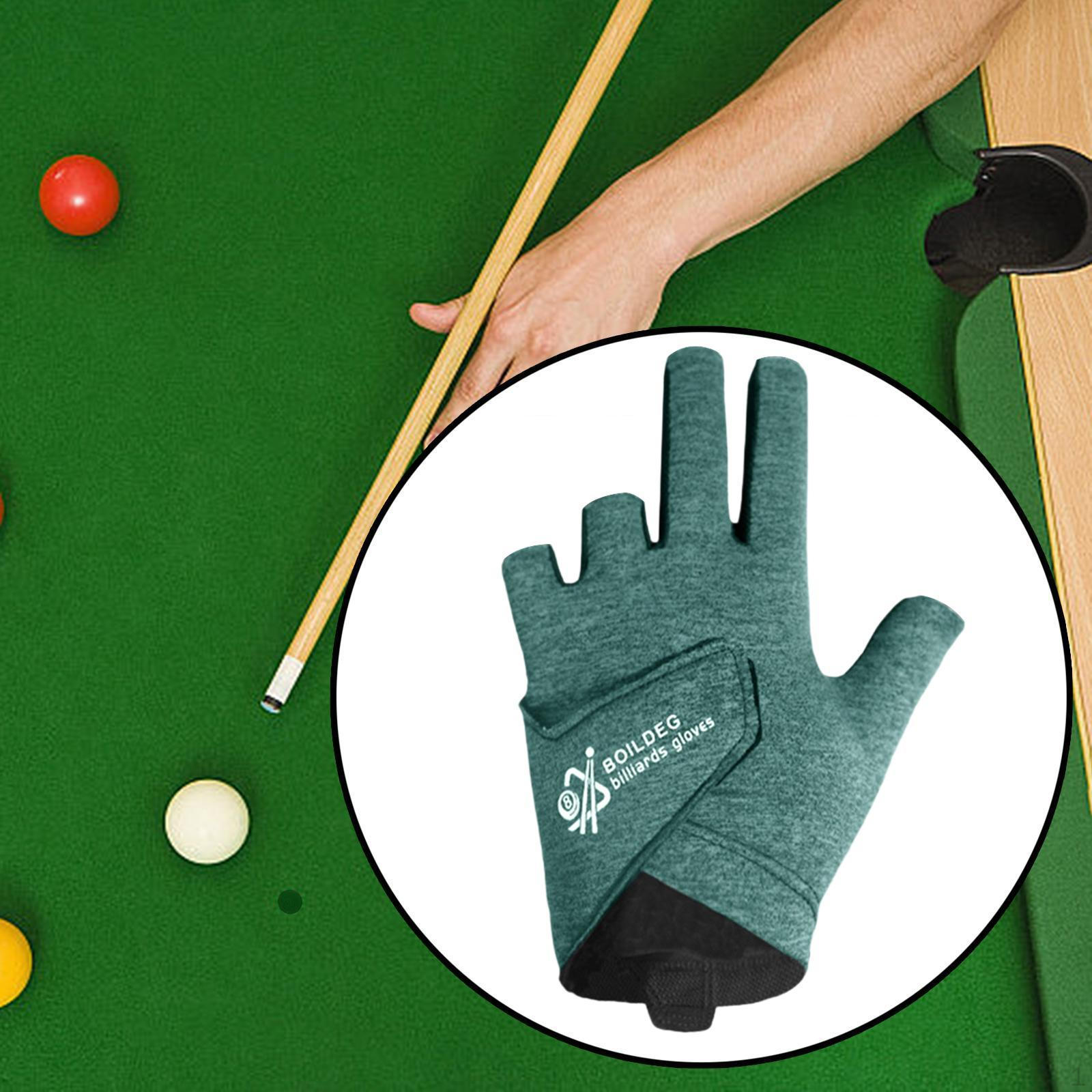 

Перчатка для бильярда с тремя пальцами, удобные аксессуары для бильярда, нескользящая, для левой руки, для снукера