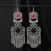 Zinc Zinc Alloy Retro Tassel Earrings Luxury Ethnic Style Ear Studs Elegant Rhinestone Pearls Ear Drop  Girls