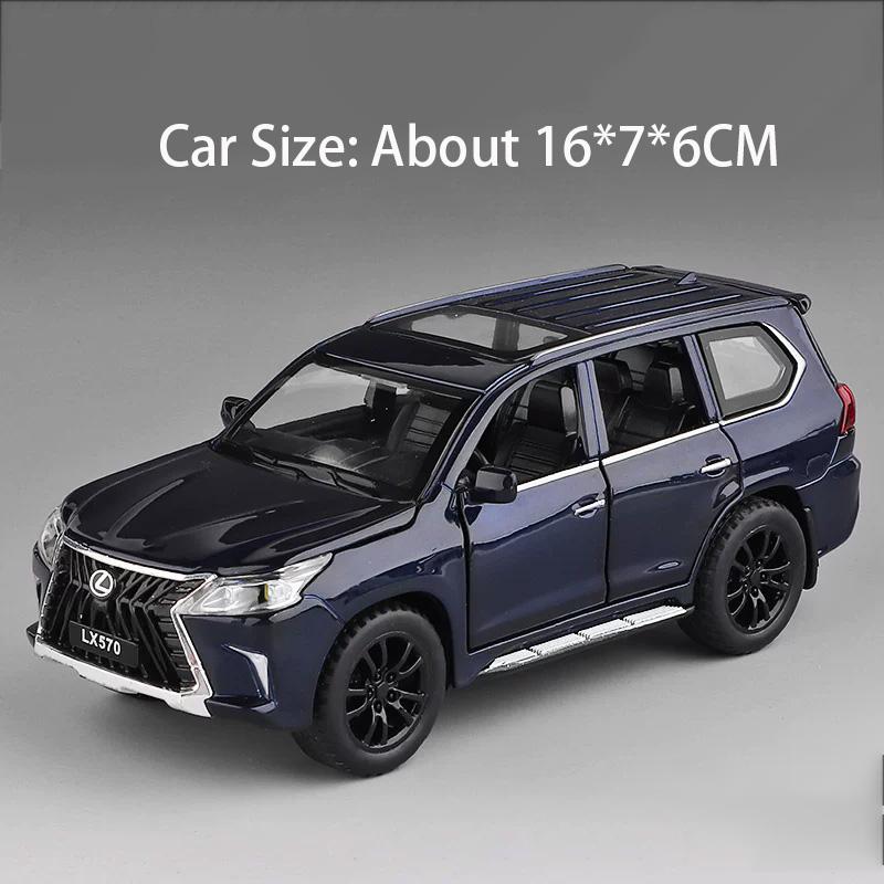 1:32 Scale LX570 X3M Car Model Toy Doors Opened Sound Light Models Pull Back Alloy Diecast Vehicle for Enthusiasts Surprise