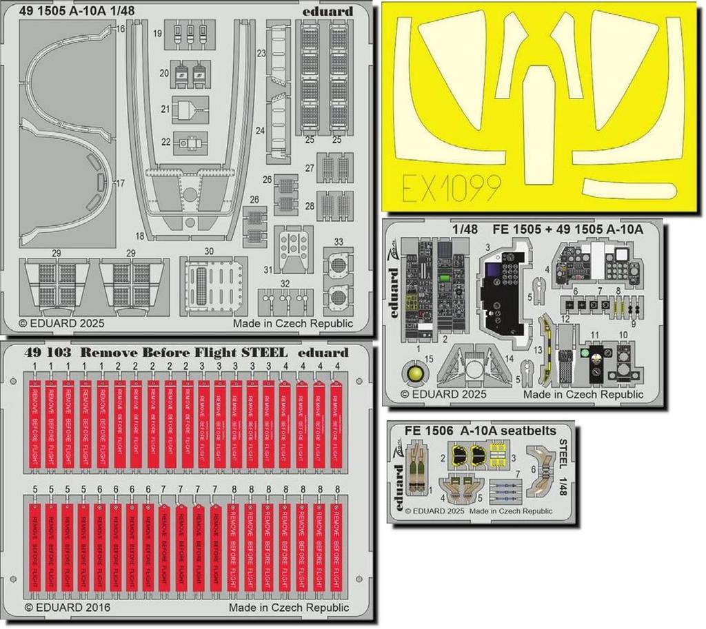 Eduard 1/48 Big Ed A-10A Parts Set (for Great Wall) Plastic Model Kit Parts EDUBIG49447 (Airplane)