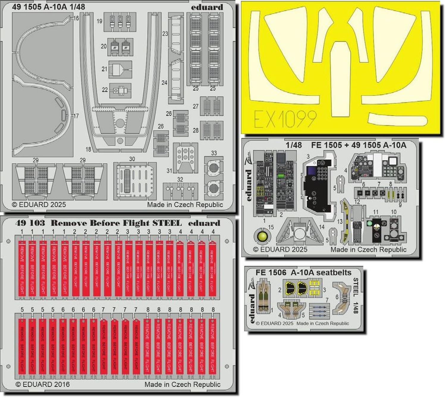

Eduard Big Ed Parts Set Great Plastic Model Parts EDUBIG49447 1/48 A-10A (for Wall) (Airplane)