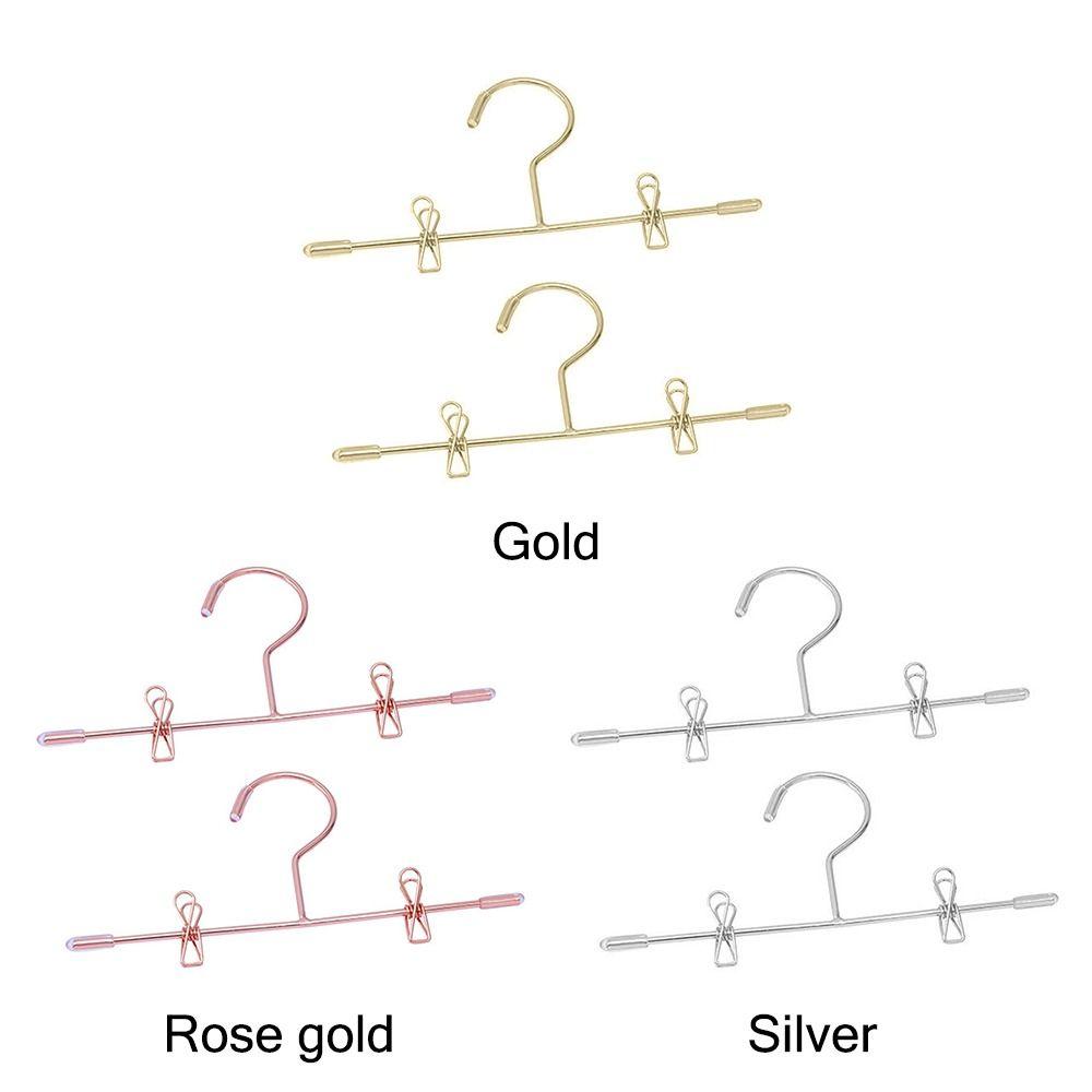 5PCS 75mm/120mm Doll Clothes Hangers Metal Mini Trouser Sock Clips Toy Miniature Hanger  Dollhouse