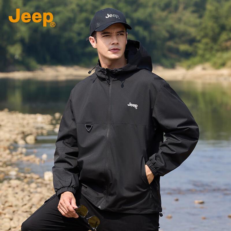 Jeep Men's Outdoor Hooded Windbreaker Jacket