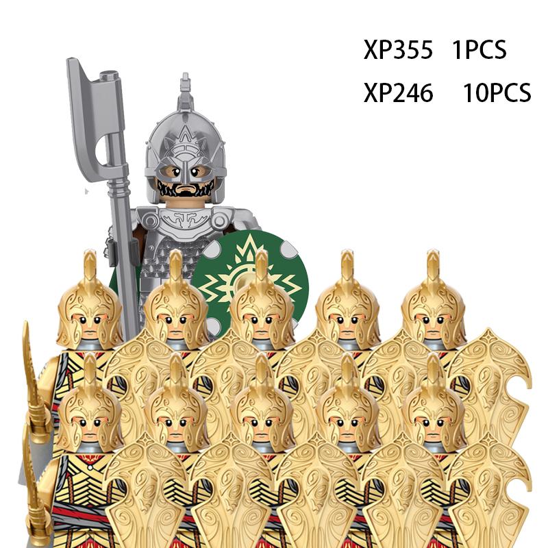 Soldados Élficos Medievais de Rohan Guarda Exército lotr Figuras de Ação Mini Blocos Boneca Montar Blocos de Construção MOC DIY Brinquedos para presentes de criança
