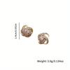 Korean Style Crisscross Full Diamond Earrings, Elegant Niche Design Luxury Jewelry for Women
