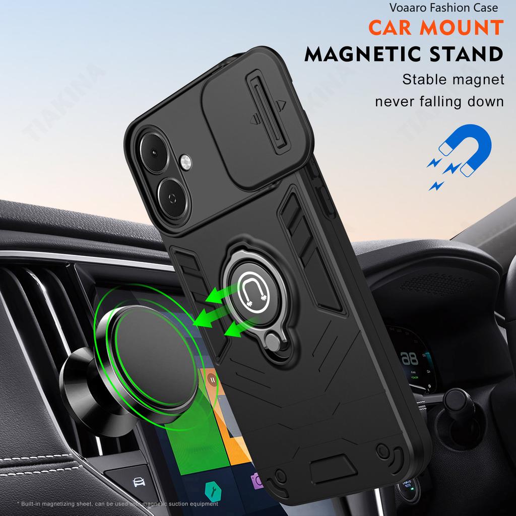 Skyvelinsedeksel for Infinix Smart 10 4G-deksel Magnetisk ringbrakett Støtte Deksel for Teccno Pop 10 Spark Go 2 4G-deksel