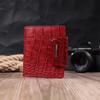 Small Women's Wallet KARYA Wallet 22819 Made of Textured Genuine Leather Red