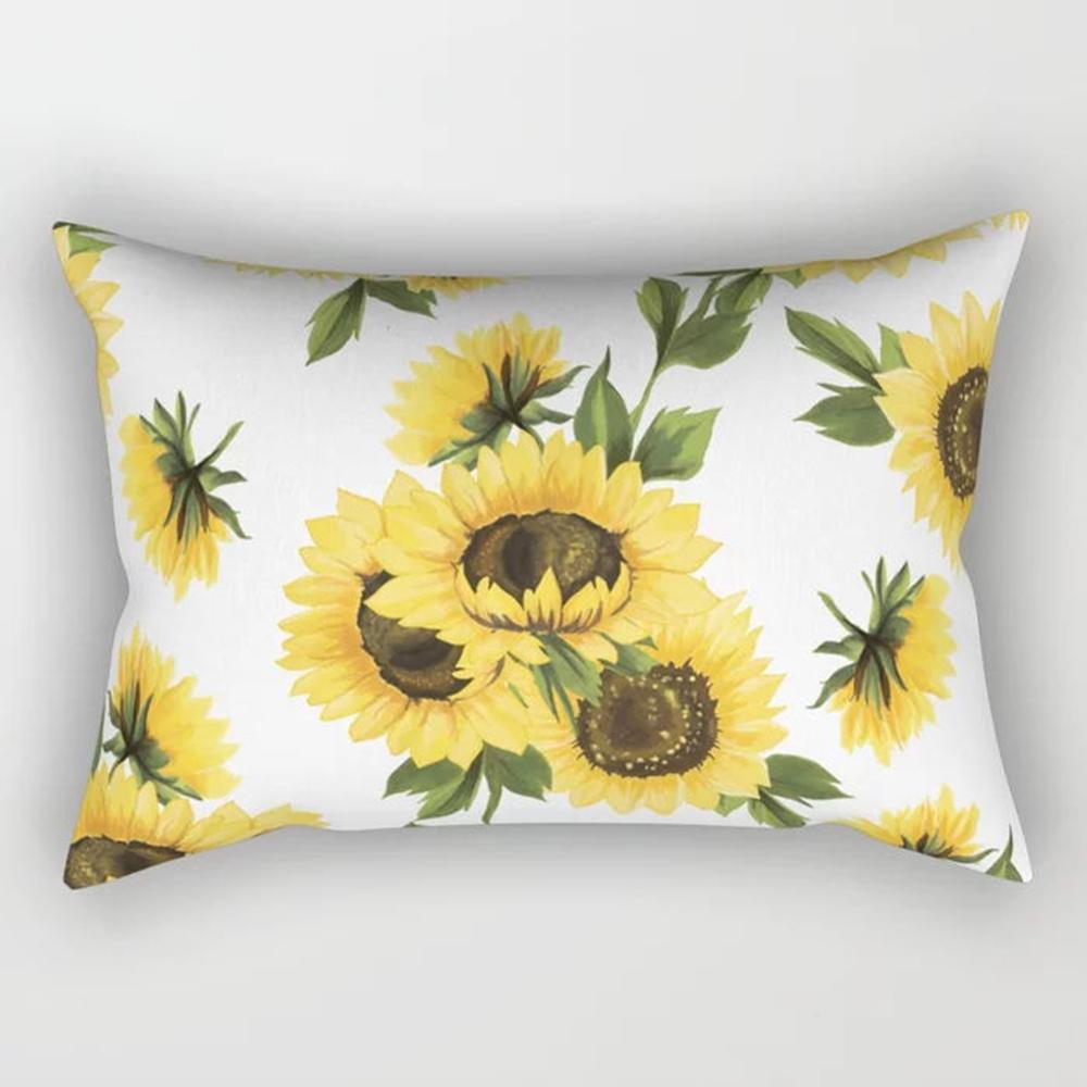 Yellow Geometric Rectangle Pillow Decorative Pillowcase Living Room Cushion Cover Simple Fashion Home Accessories