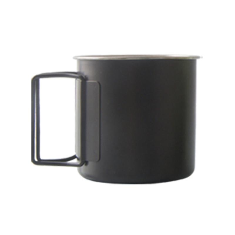 

Кружки для кемпинга из нержавеющей стали 330 мл, чашка для улицы со складной ручкой для кемпинга