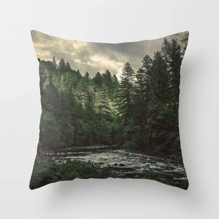 Geometric Blue Nordic Cushion Pillowcase Scandinavian Pillowcase