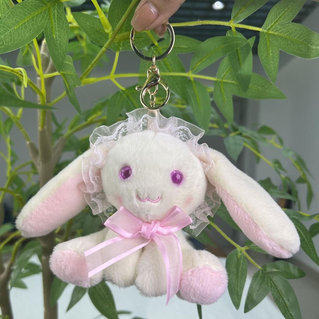 Endearing Bunny Cartoon Plush Toy Keychain With Soft Fabric For Collectible Decor