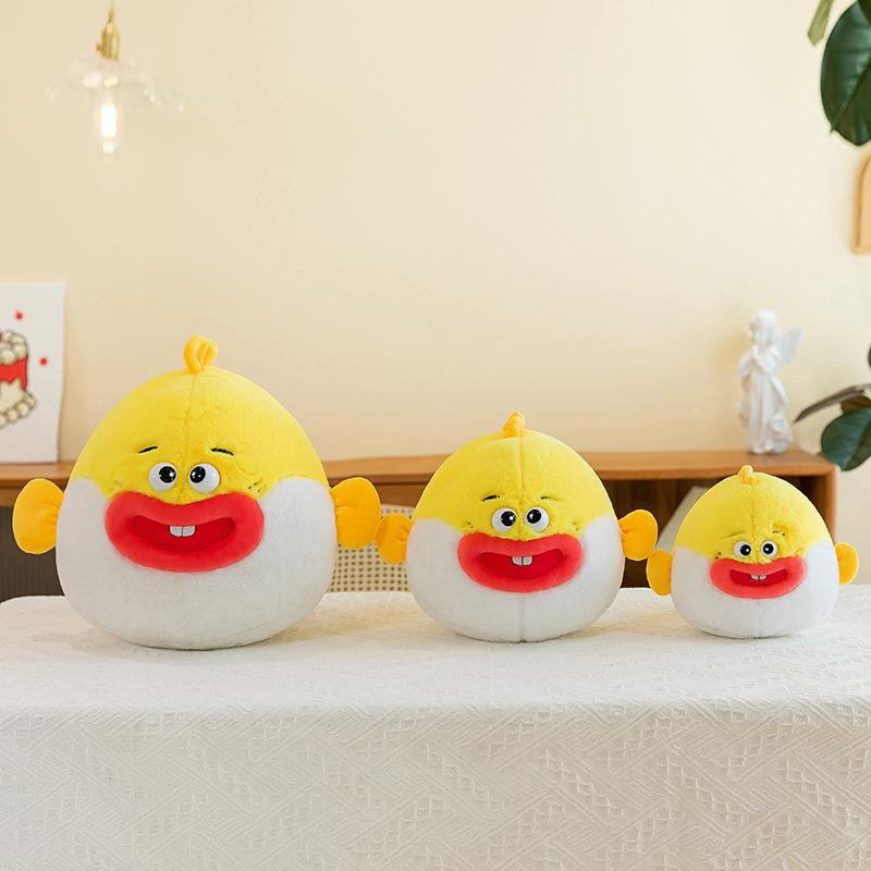 Roztomilá plyšová hračka klaun ryba panenka velká pusa tlustá ryba panenka dětský uklidňující polštář hadrová panenka dárek pro dívku